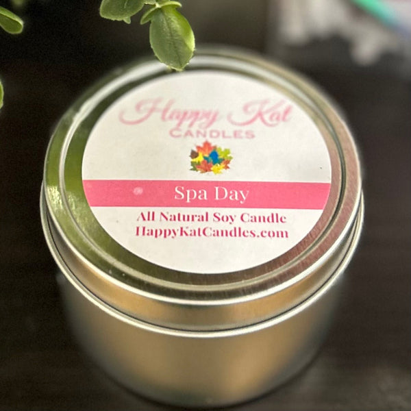 4oz. Soy Candle-Travel Tin - Happy Kat Candles & Gifts