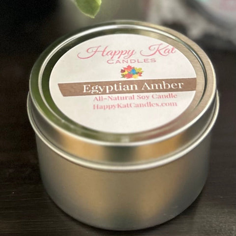 4oz. Travel Tin- Egyptian Amber - Happy Kat Candles & Gifts