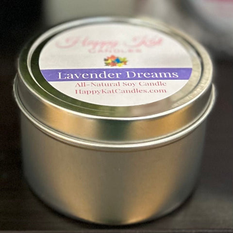 4oz. Travel Tin- Lavender Dreams - Happy Kat Candles & Gifts