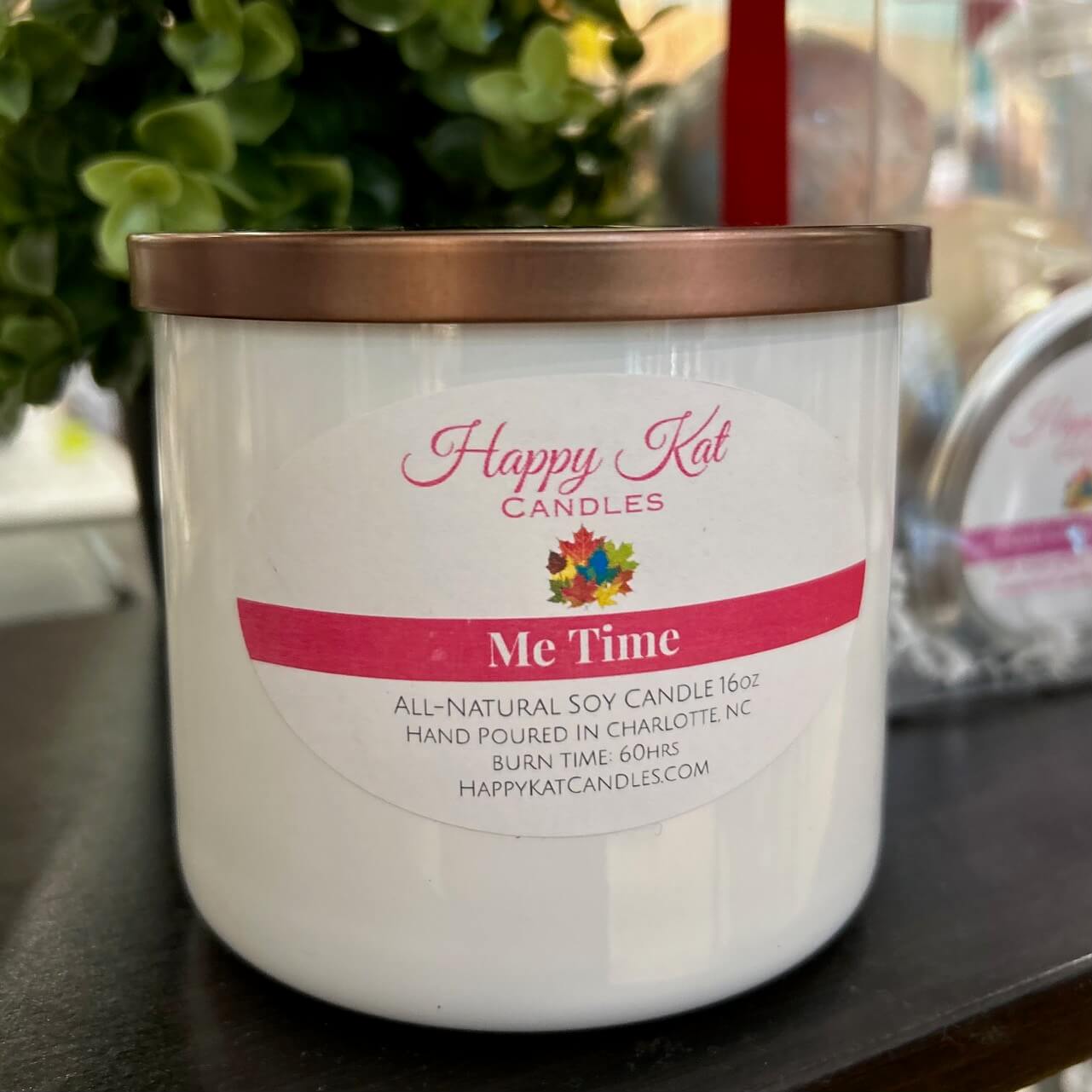 All-Natural Soy Double Wick Candle- Me Time 16oz. - Happy Kat Candles & Gifts