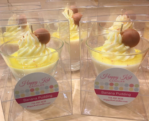 Banana Pudding Candle (Glass may vary due to supply chain shortages) - Happy Kat Candles & Gifts