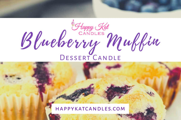 DESSERT JAR CANDLE- Blueberry Muffin 16oz. - Happy Kat Candles & Gifts