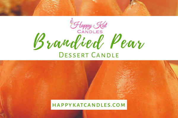 DESSERT JAR CANDLE- Brandied Pear 16oz - Happy Kat Candles & Gifts