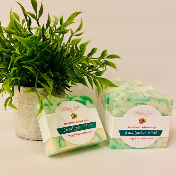 Handmade Artisan Soap- Eucalyptus Mint - Happy Kat Candles & Gifts