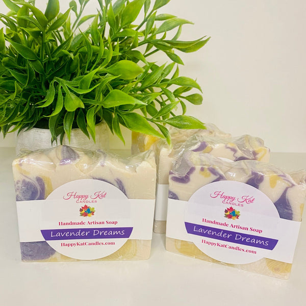 Handmade Artisan Soap- Lavender Dreams - Happy Kat Candles & Gifts