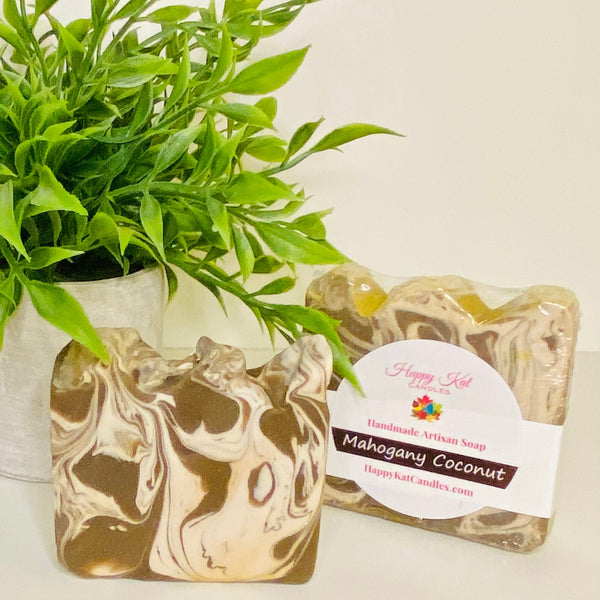 Handmade Artisan Soap- Mahogany Coconut - Happy Kat Candles & Gifts