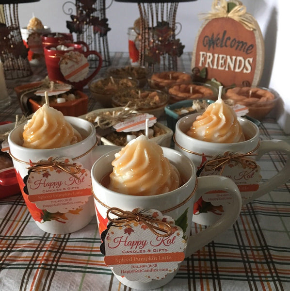 Spiced Pumpkin Latte (Mug may vary due to supply chain shortages) - Happy Kat Candles & Gifts