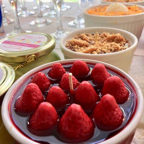 Strawberry Cheesecake- Ramekin (Dish may vary due to supply chain shortages) - Happy Kat Candles & Gifts